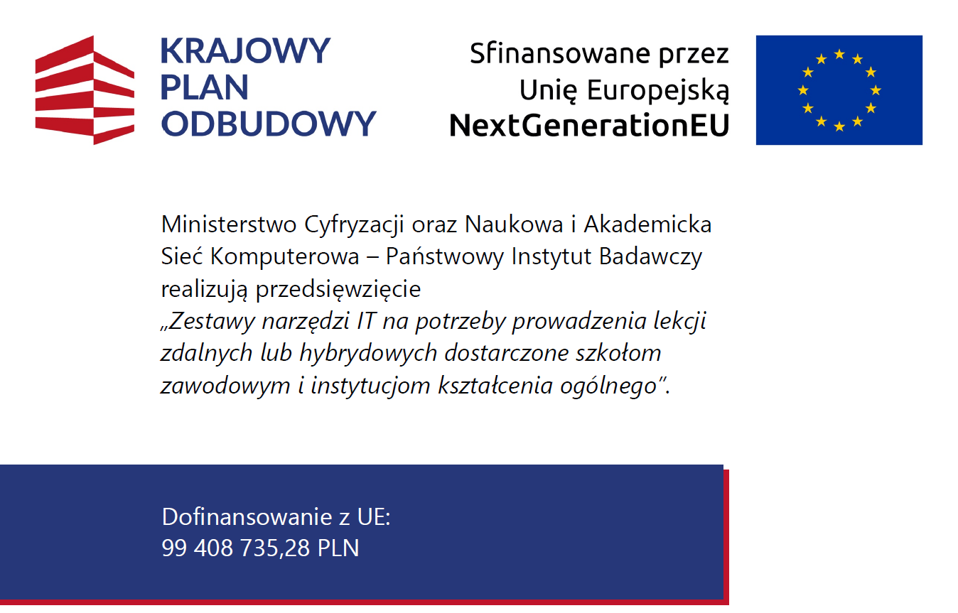 Zestawy do zdalnego nauczania dla uczniów – realizacja wskaźnika C12L 1 plakat C12L