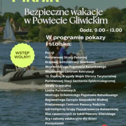 Bezpieczne Wakacje w Powiecie Gliwickim 6 Bezpieczne wakacje plakat uai