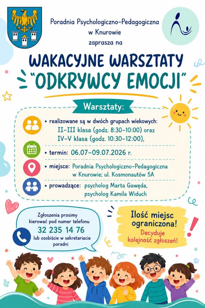 Plakat odkrywcy wakacje 2026