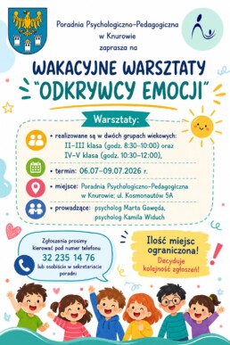 Wakacyjne warsztaty 5 Plakat odkrywcy wakacje 2026 uai
