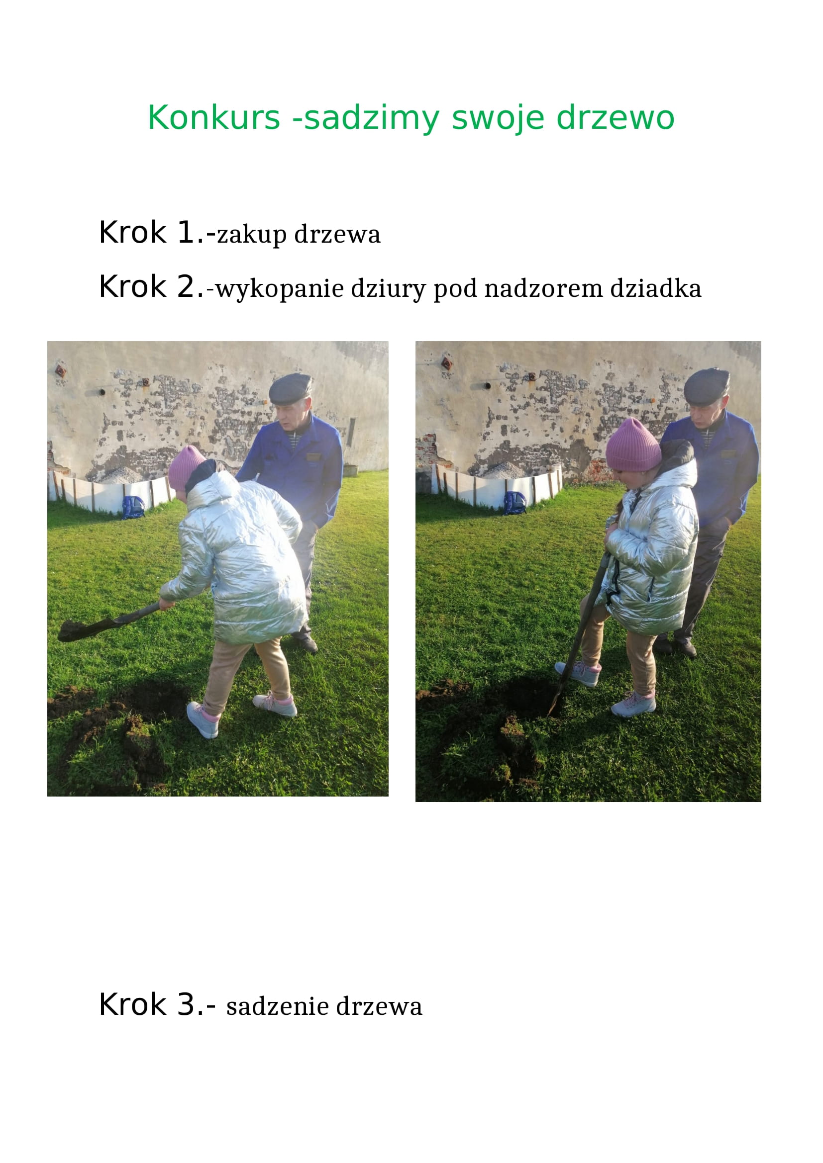 Konkurs na posadzenie swojego drzewa 1